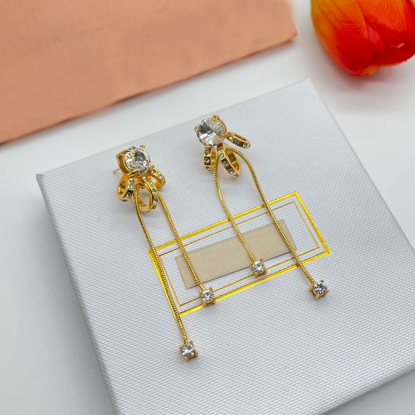 Fashionable luxury earrings for women, elegant designer jewelry with high-end tassel details, perfect gifts for wives and mothers