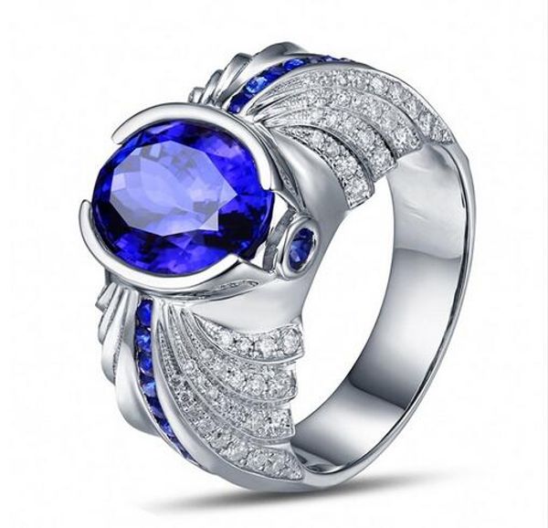 Fashionable men's ring featuring 5ct 5A zircon stones set in 925 sterling silver, ideal for engagements and weddings