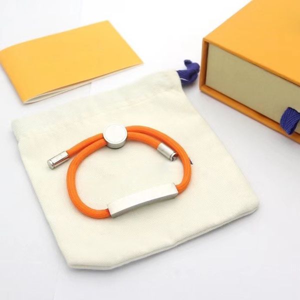 Fashionable titanium steel and corded bracelet for couples, comes with a gift box, currently available as SL009