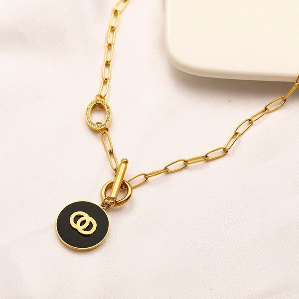 Fashionable women's stainless steel flower and letter pendant choker necklace for weddings and jewelry design accessories