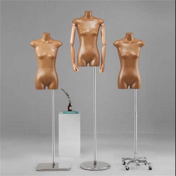 Flat-chested female mannequin for wedding dress display in shops