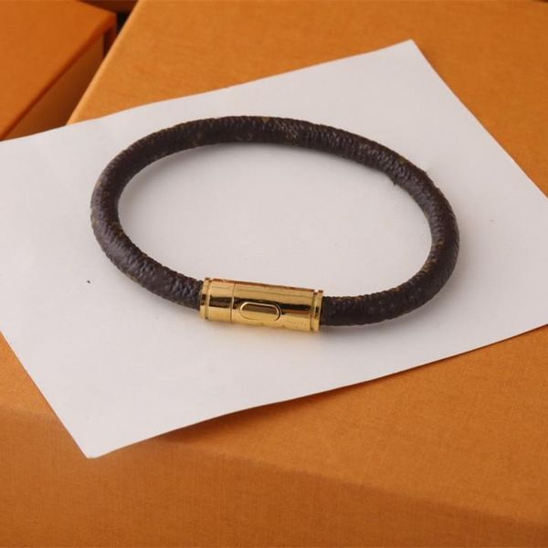 Four Titanium Steel Leather Couple Bracelets - Trendy Letter Jewelry in High-Quality Gold Plating