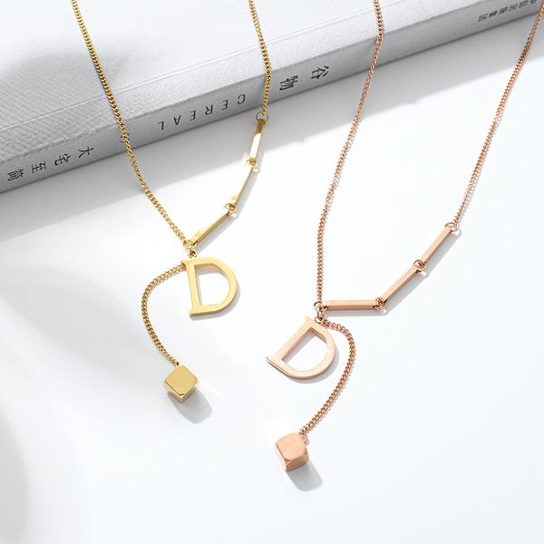 Gold Initial D Pendant Necklace - Stylish Luxury Jewelry for Women, Perfect Gift
