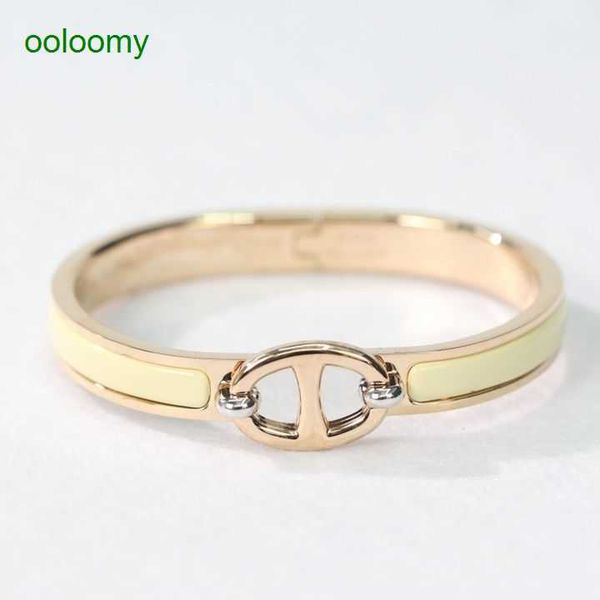 Gold women's bracelet with pig nose design, available in five colors for autumn/winter, one size fits approximately 17, includes gift box