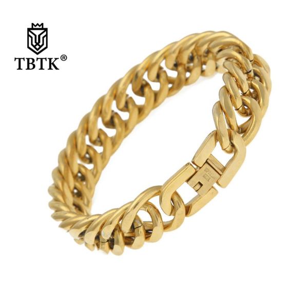 Gold-plated classic bangles in 12mm/15mm widths, stylish Miami men's wristbands with elegant punk flair