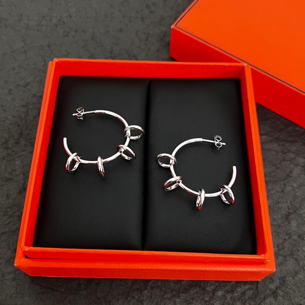 H charm earrings for women: stylish gold-plated 18K studs with classic design, a fashionable jewelry gift