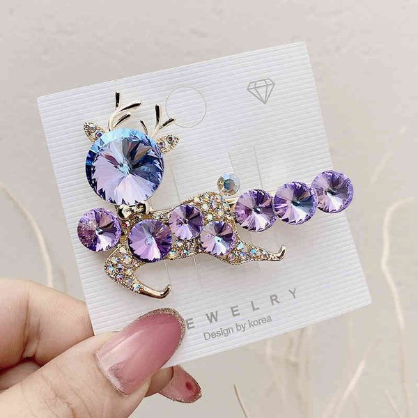 Hair Jewelry Accessories Cute Deer Diamond Duckbill Clip Temperament Simple Alloy Bangs Ins Net Red

Elegant deer-shaped diamond hair clip with simple alloy design for stylish bangs