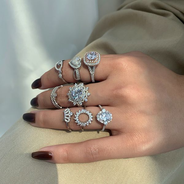 Handcrafted genuine lab diamond ring in 925 sterling silver, perfect for weddings, engagements, and special occasions as a meaningful gift for women and men