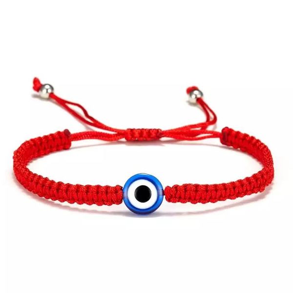 Handcrafted Turkish evil eye red rope bracelet for women and men, adjustable friendship jewelry with lucky charm thread for gifting
