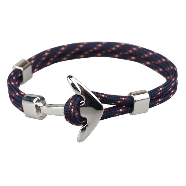 Handcrafted vibrant paracord bracelet jewelry in stylish silver anchor design