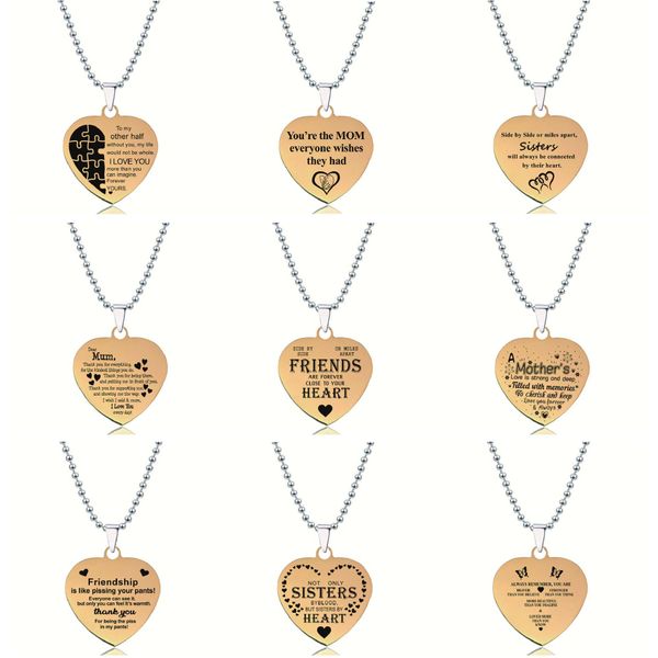 Heart Pendant Necklace - Stylish Couple Jewelry for Women & Men, Perfect Friendship or Anniversary Gift with Free DHL Shipping