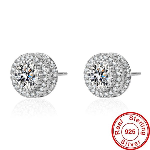Heart Stud Earrings featuring lab diamonds set in 925 sterling silver, perfect for women's engagement, wedding, bridal, or birthday gifts