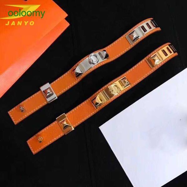 Hemres Designer Bracelet 2023 New Fashion Candy Color Women's Bracelet Versatile Leather Alloy Buckle N4CA

2023 Hemres designer bracelet featuring trendy candy colors, versatile leather strap with alloy buckle for women