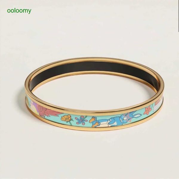 Hemres Designer Bracelet Zp Edition h Family High Rabbit Year Couple Colorful Enamel Super Immortal Cute Gold Bracelet for Women UMDT
