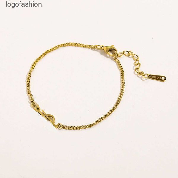 High-end designer stainless steel and gold buckle bangle bracelet, stylish unisex jewelry without packaging