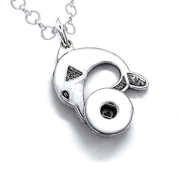 High-quality 12mm/18mm snap button pendant necklace for women, featuring interchangeable charms and keychain designs