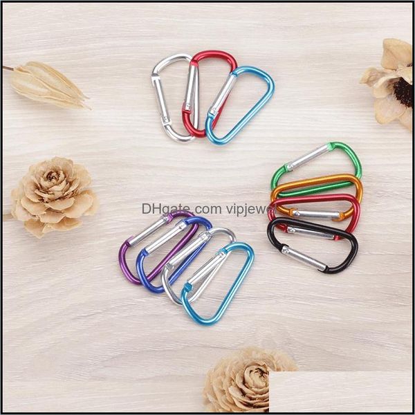 High-quality aluminum carabiner D-ring spring snap hook for outdoor keychain accessories