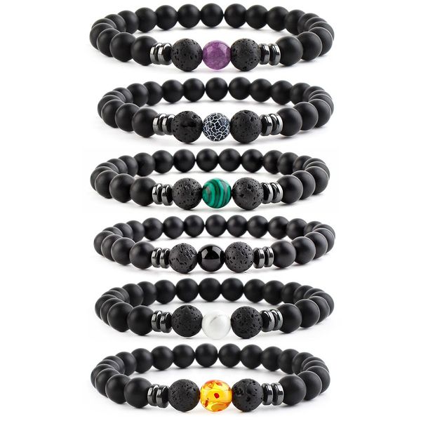High-quality lava bead bracelet for men and women, a stylish jewelry gift