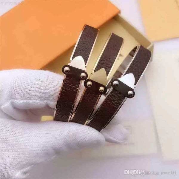 High-quality leather and stainless steel bangle bracelets with buckles for men and women, perfect as engagement, party, or gift jewelry