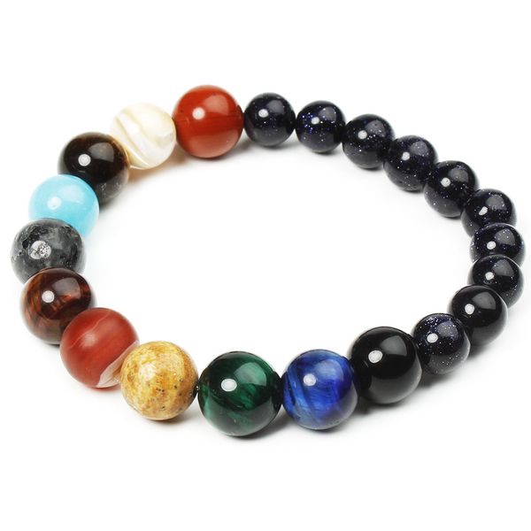 High-quality night sky galaxy stone bead bracelets