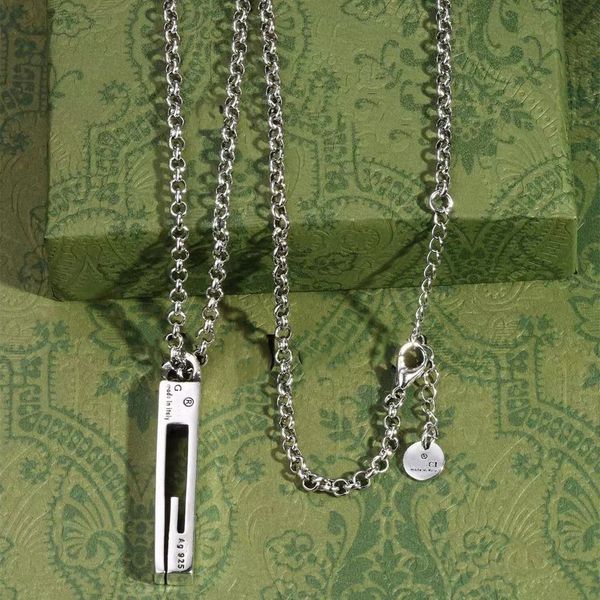 High-quality silver-plated necklace, a stylish new rectangular 3D jewelry piece available for wholesale supply