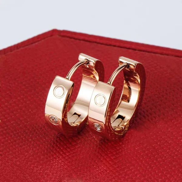 Hip Hop Hoop Earrings in Gold Rose for Women - High Polish Fashion Jewelry, Designer Studs for Parties and Weddings