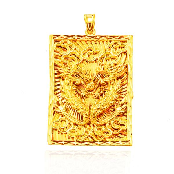 Hip hop style 18k gold-filled men's pendant chain necklace for trendy accessories
