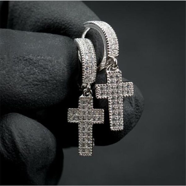Hip Hop Vintage Dangle Earrings in 925 Sterling Silver & Gold Fill with Pave White Sapphire and CZ Diamond Gems for Women's Bridal and Wedding Wear
