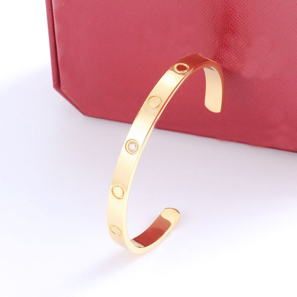 Hot high-quality love bangle screw gift for couples - stainless steel rose gold plated jewelry wrist bracelet for women and men