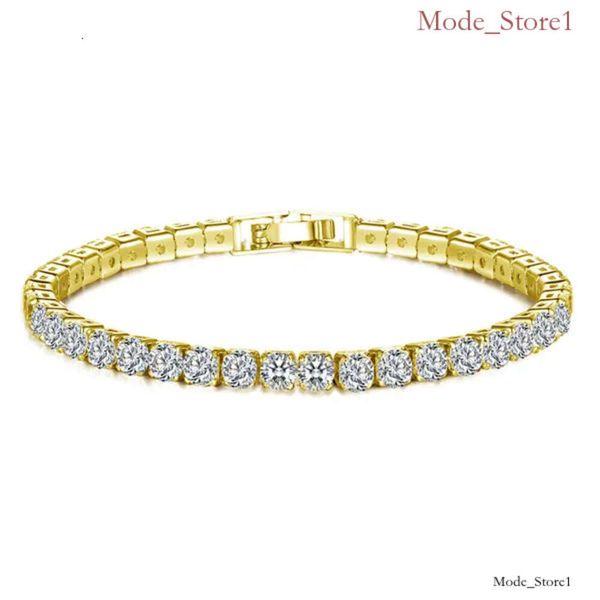 Iced Out Tennis Bracelets with CZ Stones for Men and Women in Blue, Green, Silver, and Rose Gold