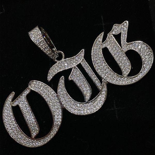 Iced Single Letter A-Z Pendant Necklace with Micro Pave CZ Stones, Hip Hop Punk Fashion Jewelry for Men and Women