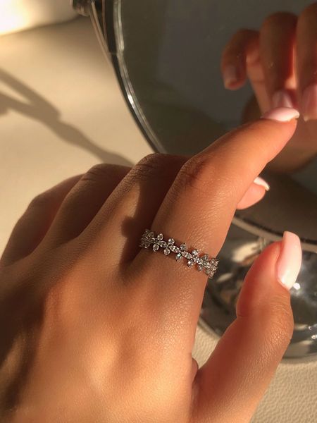 Ins Top Selling Wedding Rings: Simple 925 Sterling Silver Marquise Cut with 5A Cubic Zirconia Gemstones for Parties and Promises