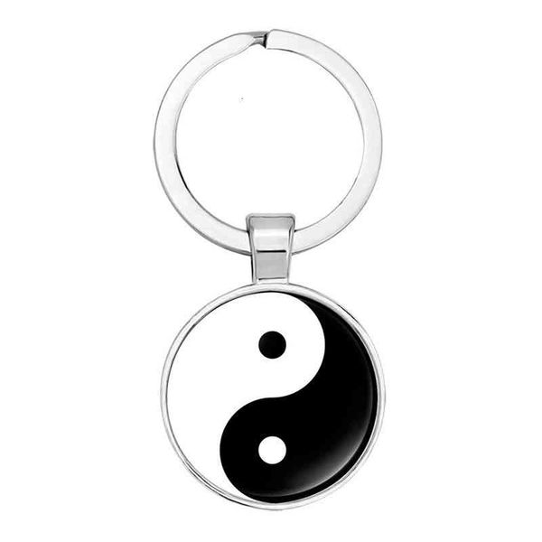Key Rings Chinese Style Accessories Yin Yang Tai Chi Eight Diagrams Cat Footprints Time Ring Chain