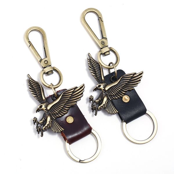 Key Rings Punk Alloy Eagle Leather Chain Tourist Gift