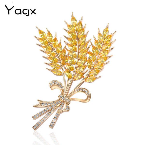 Korean Wheat Ear Brooch for Women - Stylish Golden Barley Pin for Dresses and Cheongsams
