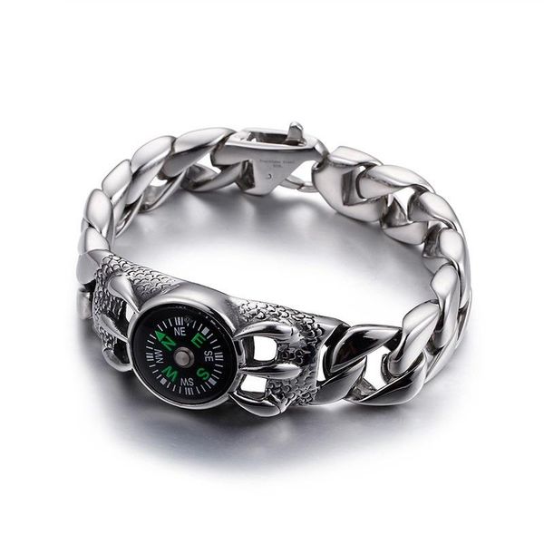 Link, Chain Men's Personality Hipsters Europe And America Retro Fashion Compass Creative Outdoor Bracelet