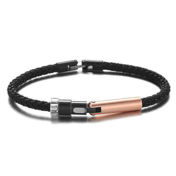 Link Chain RUIMO Luxury Structural Design Knight Black Simple Style Stainless Steel Wire Diy Jewelry Bracelet for Men and Women DIY G230222