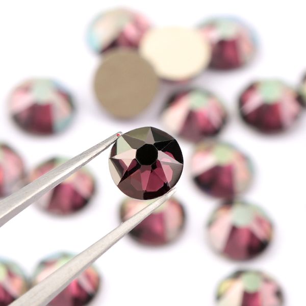 Loose Diamonds Color Plating Series Delicate AB Colored Non Hotfix Rhinestones SS16 SS20 with 8 Large and 8 Small Crystal Glass Gemstones