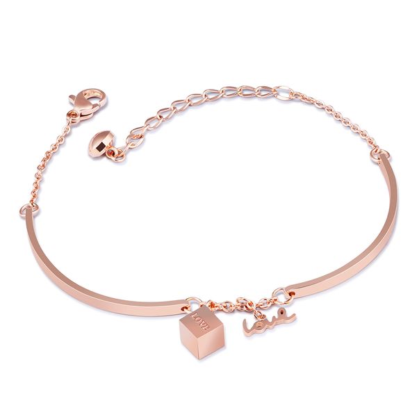 Love Charm Bracelets crafted from 316L stainless steel with titanium steel and 14K gold plating, a perfect jewelry gift for women