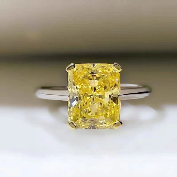 Lovers Princess cut Lab Topaz Promise ring in 925 Sterling silver for Engagement, Wedding, and Bridal Jewelry for women