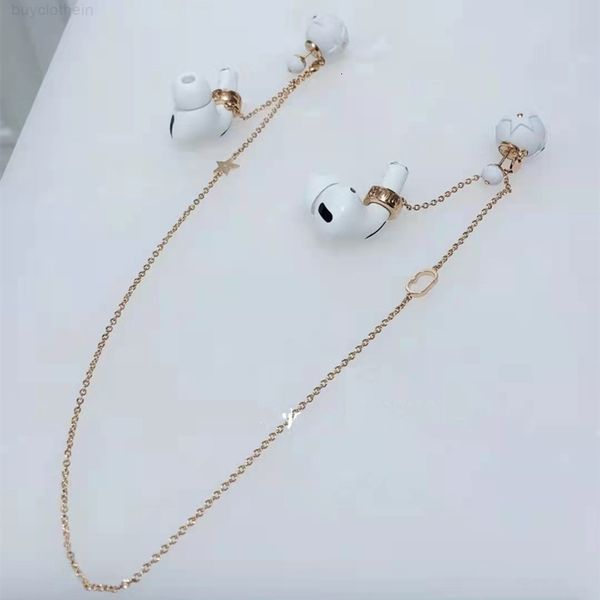 Luxurious high-end jewelry earrings with premium new headset chain design for secure mask attachment, compatible with Apple AirPods