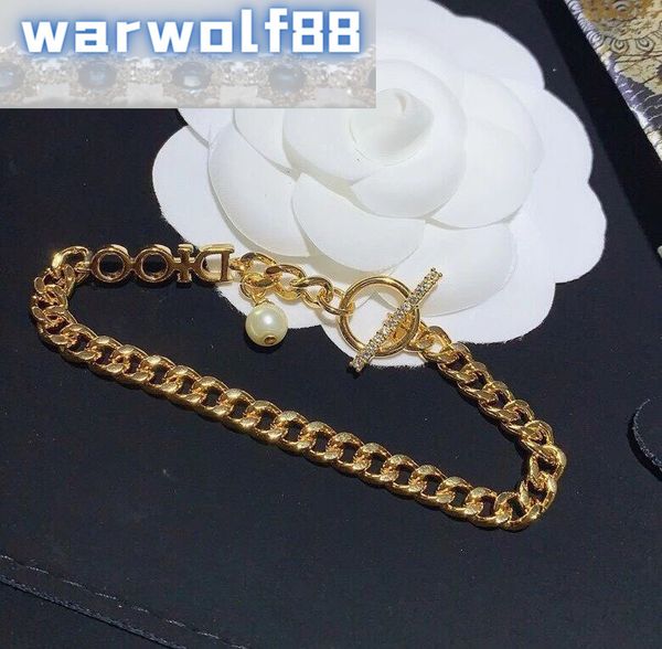 Luxury 2021 Dijia d Letter Pearl Bracelet by Fashion Jewelry Designers, crafted in brass for trendsetters