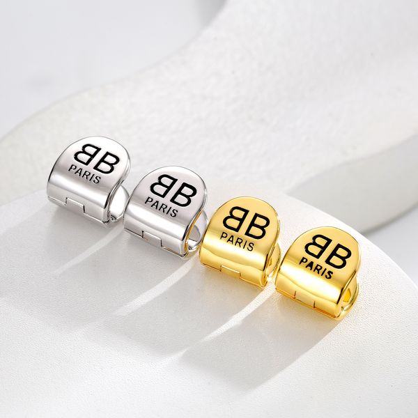 Luxury BB Letter Huggie Earrings - Elegant Jewelry Gift for Women