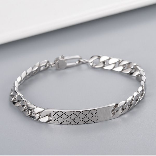 Luxury Designer Cuban Chain Bracelet - Stylish Feminine Beaded 925 Silver Jewelry Gift, Elegant and Trendy for Parties