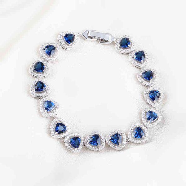 Luxury dinner-worthy fat triangular AAA zircon bracelets with full diamond embellishments