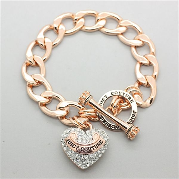 Luxury Jewelry Trendsetter's Full Drill Love Bracelet with Peach Heart and Smiling Face Design