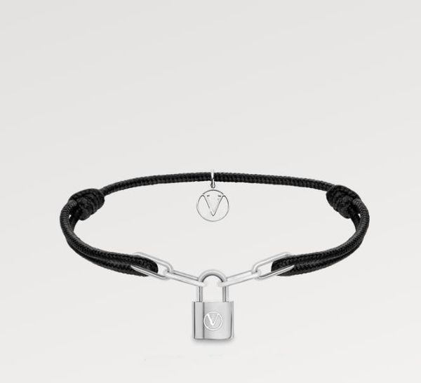 Luxury silver Lockit bangle bracelets with letter V design for stylish men and women, featuring original packaging from cjewelers