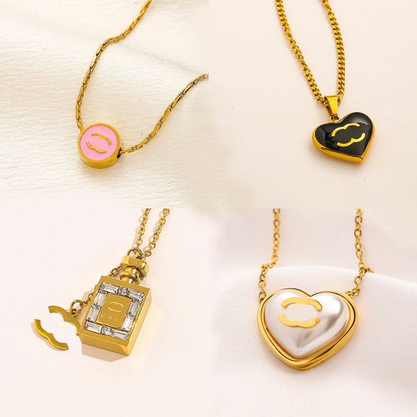 Luxury stainless steel plated letter pendant necklaces for women, designed with 18K gold plating for lasting elegance