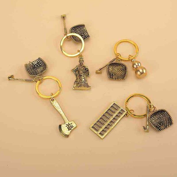 Men's stylish Chinese brass pendant featuring a creative dustpan car design