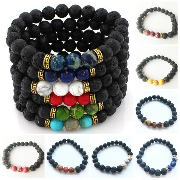 Men's stylish eye rock charm bracelet with natural turquoise stone beads and chakra crafts from hairclippers2010